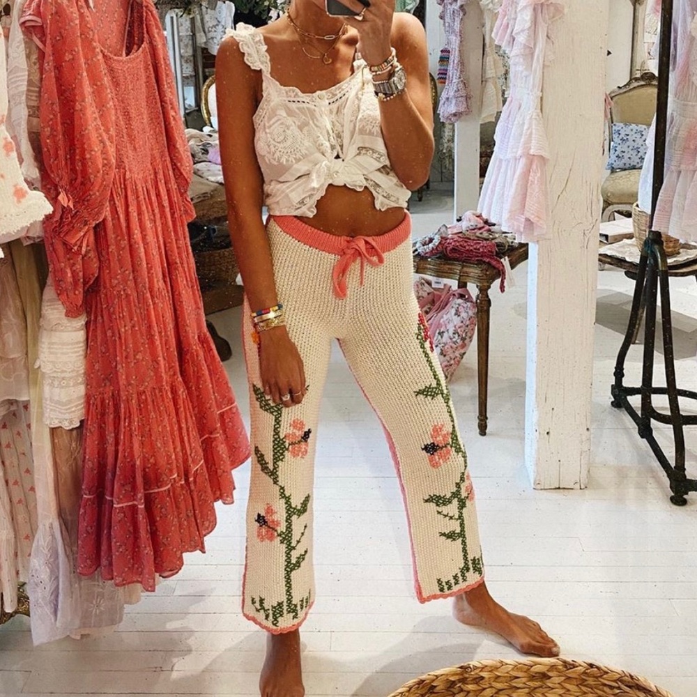 Never worn Loveshackfancy Dinah Pant